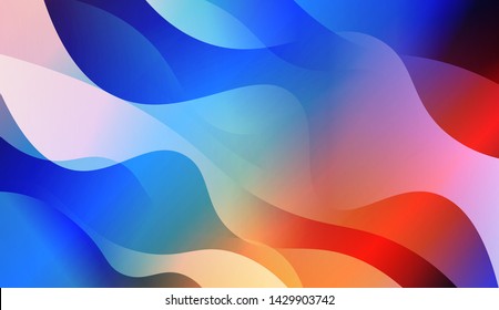Template Background With Wave Geometric Shape. For Design, Presentation, Business. Vector Illustration with Color Gradient