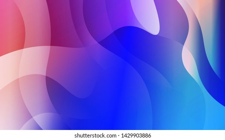 Template Background With Wave Geometric Shape. For Design, Presentation, Business. Vector Illustration with Color Gradient