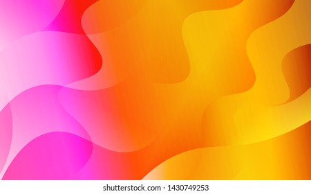 Template Background With Wave Geometric Shape. For Design, Presentation, Business. Vector Illustration with Color Gradient
