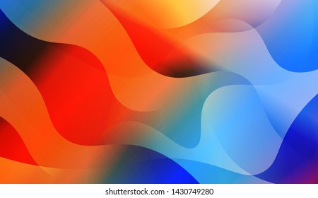 Template Background With Wave Geometric Shape. For Design, Presentation, Business. Vector Illustration with Color Gradient