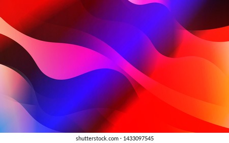 Template Background With Wave Geometric Shape. For Design, Presentation, Business. Vector Illustration with Color Gradient