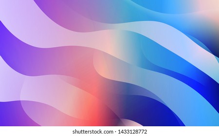 Template Background With Wave Geometric Shape. For Design, Presentation, Business. Vector Illustration with Color Gradient