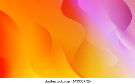 Template Background With Wave Geometric Shape. For Design, Presentation, Business. Vector Illustration with Color Gradient