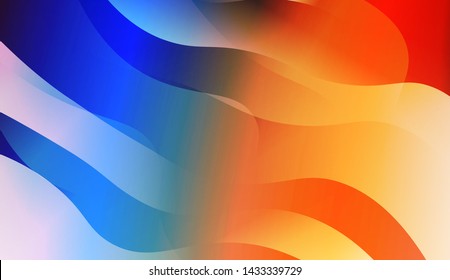 Template Background With Wave Geometric Shape. For Design, Presentation, Business. Vector Illustration with Color Gradient