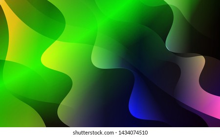 Template Background With Wave Geometric Shape. For Design, Presentation, Business. Vector Illustration with Color Gradient