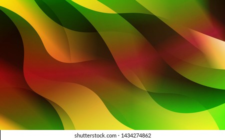 Template Background With Wave Geometric Shape. For Design, Presentation, Business. Vector Illustration with Color Gradient