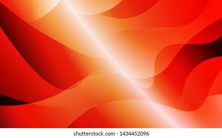 Template Background With Wave Geometric Shape. For Design, Presentation, Business. Vector Illustration with Color Gradient
