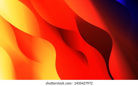 Template Background With Wave Geometric Shape. For Design, Presentation, Business. Vector Illustration with Color Gradient