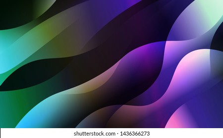 Template Background With Wave Geometric Shape. For Design, Presentation, Business. Vector Illustration with Color Gradient