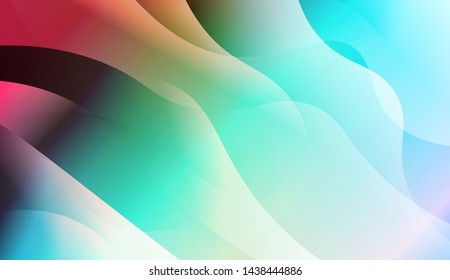 Template Background With Wave Geometric Shape. For Design, Presentation, Business. Vector Illustration with Color Gradient