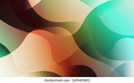Template Background With Wave Geometric Shape. For Design, Presentation, Business. Vector Illustration with Color Gradient