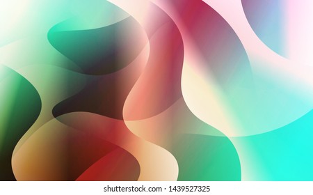 Template Background With Wave Geometric Shape. For Design, Presentation, Business. Vector Illustration with Color Gradient