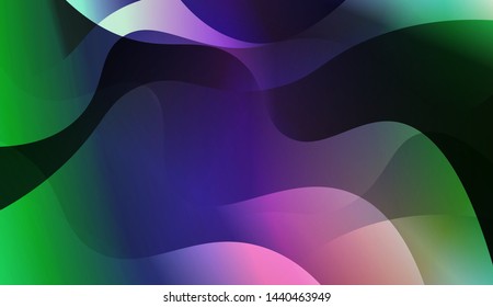 Template Background With Wave Geometric Shape. For Design, Presentation, Business. Vector Illustration with Color Gradient