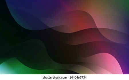 Template Background With Wave Geometric Shape. For Design, Presentation, Business. Vector Illustration with Color Gradient