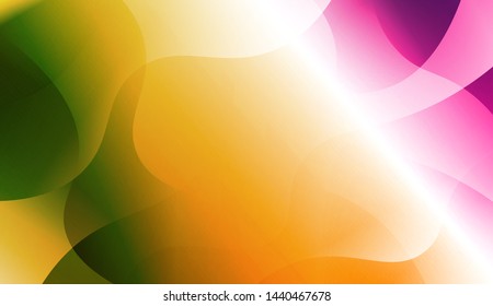 Template Background With Wave Geometric Shape. For Design, Presentation, Business. Vector Illustration with Color Gradient