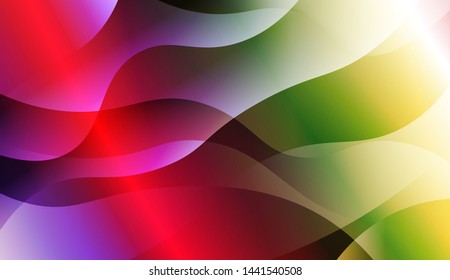 Template Background With Wave Geometric Shape. For Design, Presentation, Business. Vector Illustration with Color Gradient
