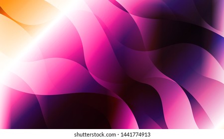 Template Background With Wave Geometric Shape. For Design, Presentation, Business. Vector Illustration with Color Gradient