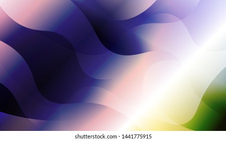 Template Background With Wave Geometric Shape. For Design, Presentation, Business. Vector Illustration with Color Gradient