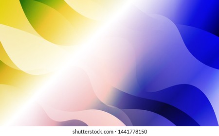 Template Background With Wave Geometric Shape. For Design, Presentation, Business. Vector Illustration with Color Gradient