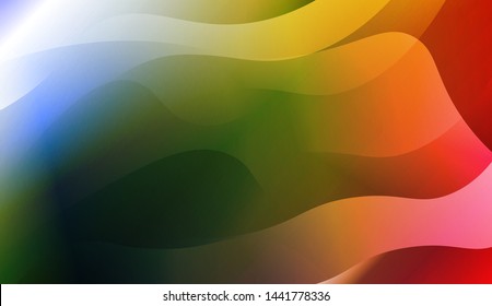 Template Background With Wave Geometric Shape. For Design, Presentation, Business. Vector Illustration with Color Gradient