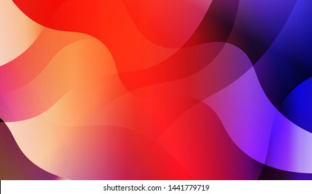 Template Background With Wave Geometric Shape. For Design, Presentation, Business. Vector Illustration with Color Gradient