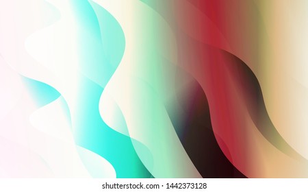 Template Background With Wave Geometric Shape. For Design, Presentation, Business. Vector Illustration with Color Gradient