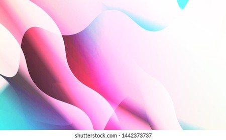 Template Background With Wave Geometric Shape. For Design, Presentation, Business. Vector Illustration with Color Gradient