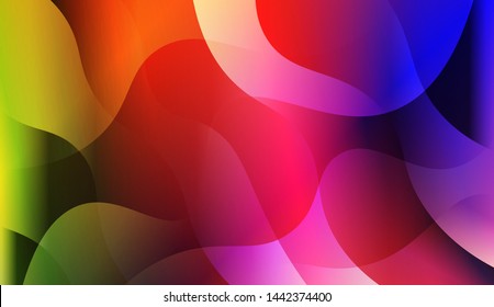 Template Background With Wave Geometric Shape. For Design, Presentation, Business. Vector Illustration with Color Gradient