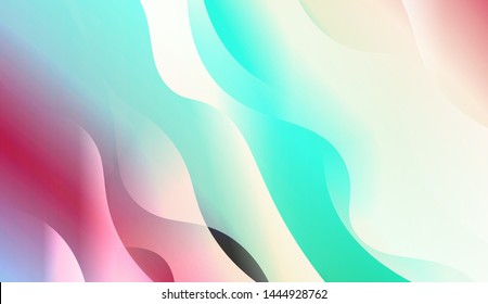 Template Background With Wave Geometric Shape. For Design, Presentation, Business. Vector Illustration with Color Gradient