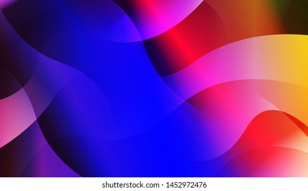 Template Background With Wave Geometric Shape. For Design, Presentation, Business. Vector Illustration with Color Gradient