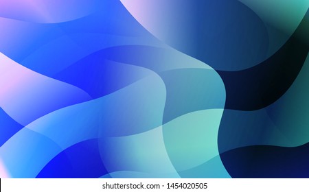 Template Background With Wave Geometric Shape. For Design, Presentation, Business. Vector Illustration with Color Gradient