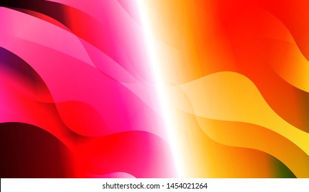 Template Background With Wave Geometric Shape. For Design, Presentation, Business. Vector Illustration with Color Gradient