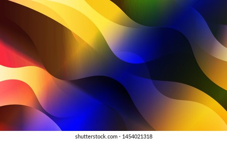 Template Background With Wave Geometric Shape. For Design, Presentation, Business. Vector Illustration with Color Gradient