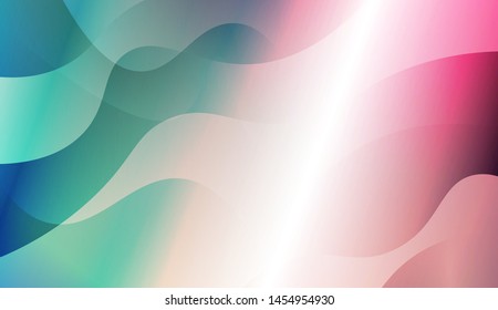 Template Background With Wave Geometric Shape. For Design, Presentation, Business. Vector Illustration with Color Gradient