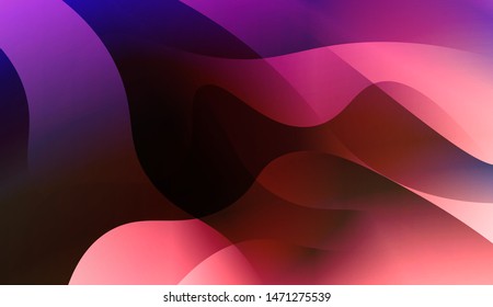 Template Background With Wave Geometric Shape. For Design, Presentation, Business. Vector Illustration with Color Gradient