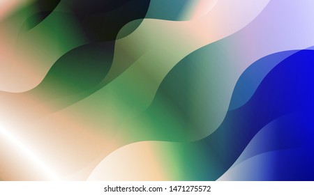 Template Background With Wave Geometric Shape. For Design, Presentation, Business. Vector Illustration with Color Gradient