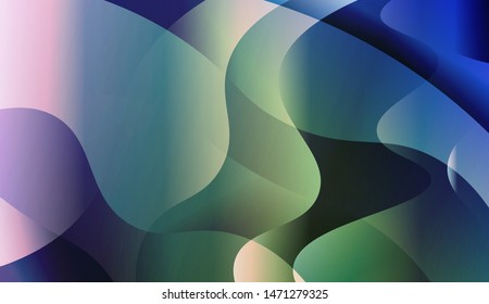 Template Background With Wave Geometric Shape. For Design, Presentation, Business. Vector Illustration with Color Gradient