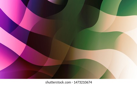 Template Background With Wave Geometric Shape. For Design, Presentation, Business. Vector Illustration with Color Gradient