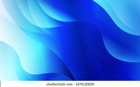 Template Background With Wave Geometric Shape. For Design, Presentation, Business. Vector Illustration with Color Gradient