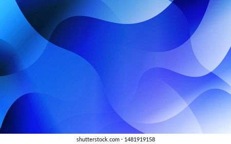 Template Background With Wave Geometric Shape. For Design, Presentation, Business. Vector Illustration with Color Gradient