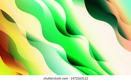 Template Background With Wave Wave Shape. For Design, Presentation, Business. Vector Illustration.