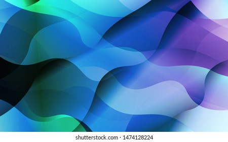 Template Background With Wave Wave Shape. For Design, Presentation, Business. Vector Illustration.