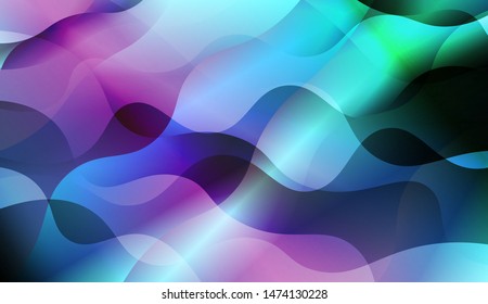 Template Background With Wave Wave Shape. For Design, Presentation, Business. Vector Illustration.