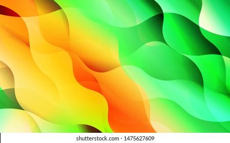 Template Background With Wave Wave Shape. For Design, Presentation, Business. Vector Illustration.