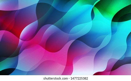 Template Background With Wave Wave Shape. For Design, Presentation, Business. Vector Illustration.