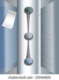 Template of background for website with buttons and notepad 