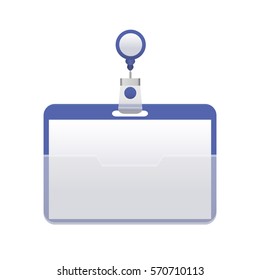 Template Badge Identification on a Ligh Background Can Be Used for Presentation, Company or Office. Empty Mock Up. Vector illustration