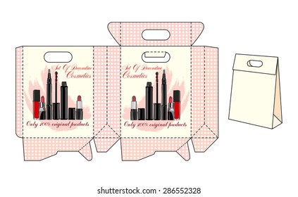 template bags for cosmetics