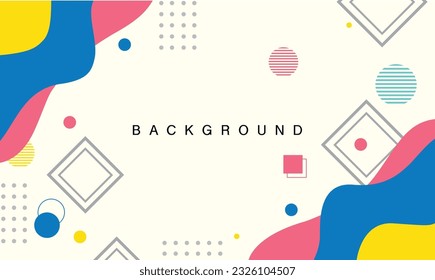 banner de plantilla, fondo con formas abstractas