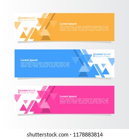 template of banner background design vector